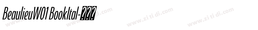 BeaulieuW01 BookItal字体转换